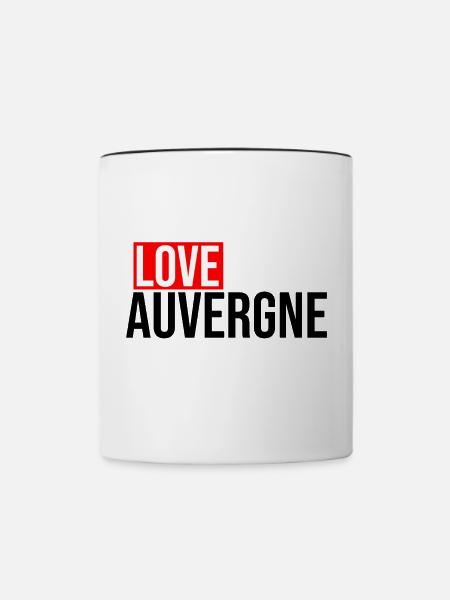 liebe auvergne - Tasse zweifarbig - Weiß/Schwarz