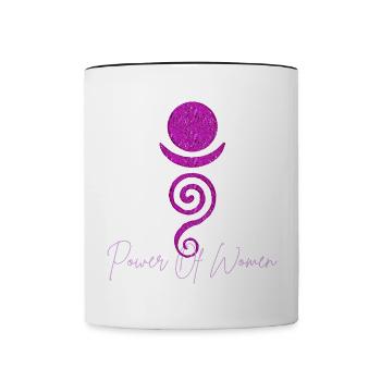 Goddess Symbol - Power Of Women 3 - Tasse zweifarbig - Weiß/Schwarz - Vorne