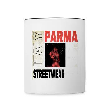 Parma Italien Stadt Skyline Heimat Liebe Urlaub - Tasse zweifarbig - Weiß/Schwarz - Vorne
