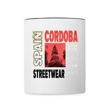 Cordoue Espagne Ville Skyline Vacances Été - Mug contrasté - blanc/noir - Devant