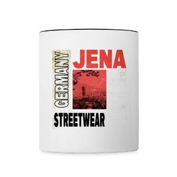 Jena Deutschland Stadt Skyline Heimat Liebe - Tasse zweifarbig - Weiß/Schwarz - Vorne