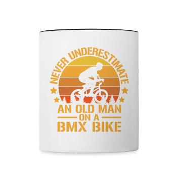 Biking Lifes Radfahrer Rennrad BMX Cyclocross Lieb - Tasse zweifarbig - Weiß/Schwarz - Vorne