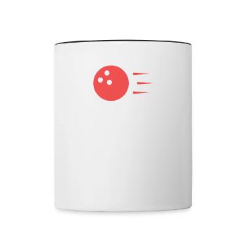 Bowling Dictons Bowling Bowler Skittles Cadeau - Mug contrasté - blanc/noir - Devant