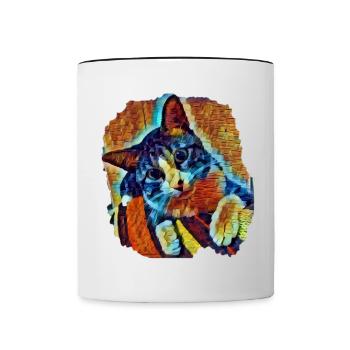 Lukas - Tasse zweifarbig - Weiß/Schwarz - Vorne
