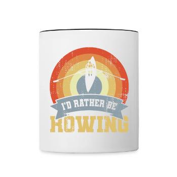 I'd Rather Be Rowing - Contrasting Mug - white/black - Front