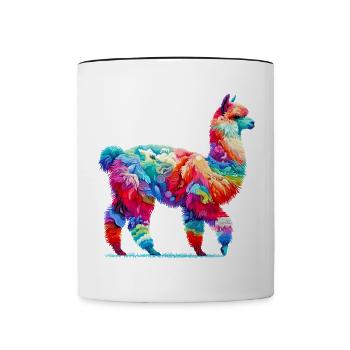 Alpaca - Contrasting Mug - white/black - Front