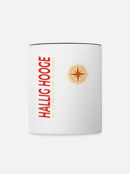 Hallig Hooge - Tasse zweifarbig - Weiß/Schwarz