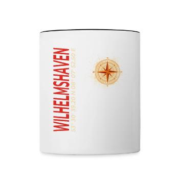 Wilhelmshaven - Tasse zweifarbig - Weiß/Schwarz - Vorne