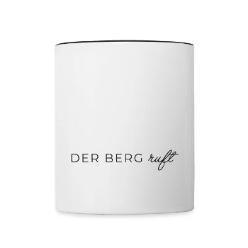 Der Berg ruft - Tasse zweifarbig - Weiß/Schwarz - Vorne