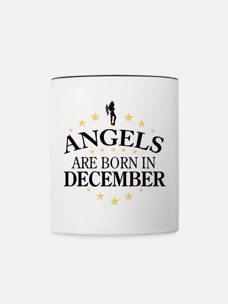 Angels December - Tasse zweifarbig - Weiß/Schwarz