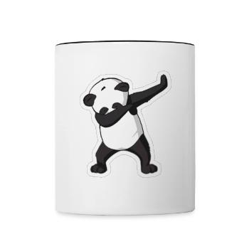 panda - Tasse zweifarbig - Weiß/Schwarz - Vorne