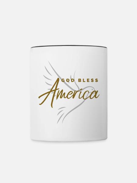GOD BLESS AMERICA - Tasse zweifarbig - Weiß/Schwarz