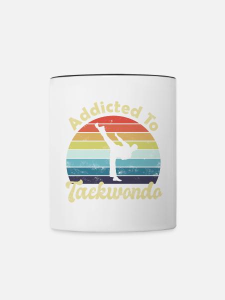 Taekwondo - Tasse zweifarbig - Weiß/Schwarz