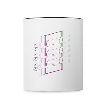 Slough England UK City Font Skyline Home - Contrasting Mug - white/black - Front