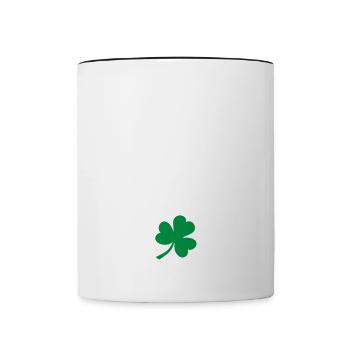 Bier Saufen Alkohol St Patricks Day Irish Geschenk - Tasse zweifarbig - Weiß/Schwarz - Vorne