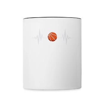 Basketball Spieler Basketballer Sprüche Geschenk - Tasse zweifarbig - Weiß/Schwarz - Vorne