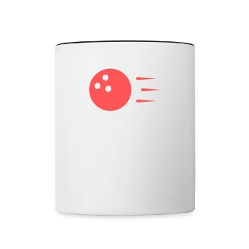 Bowlen Sprüche Bowling Bowler Kegeln Geschenk - Tasse zweifarbig - Weiß/Schwarz - Vorne
