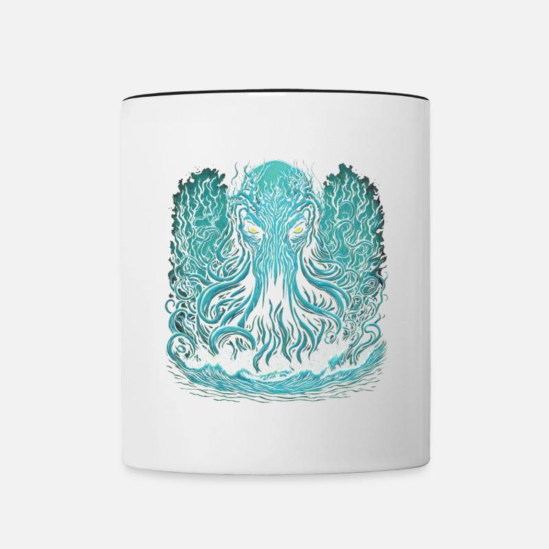 Cthulhu - Contrasting Mug - white/black