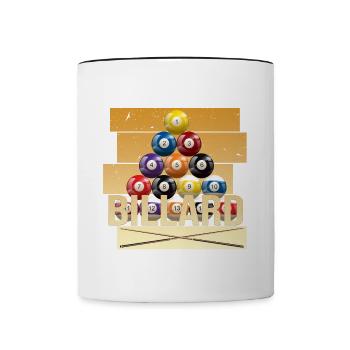 Billard - Tasse zweifarbig - Weiß/Schwarz - Vorne