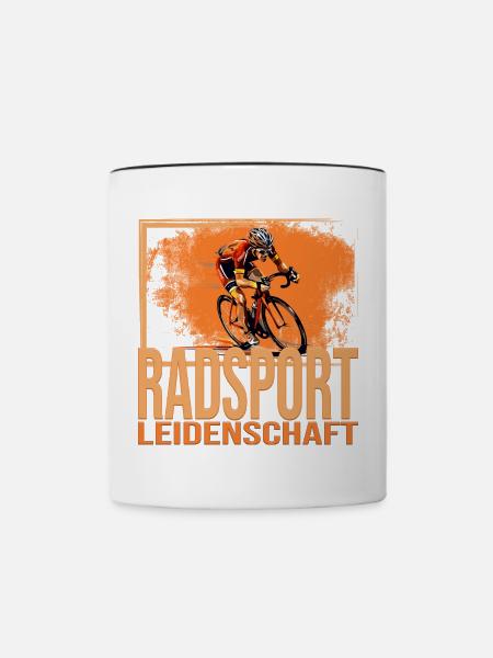 Radsport Leidenschaft - Tasse zweifarbig - Weiß/Schwarz