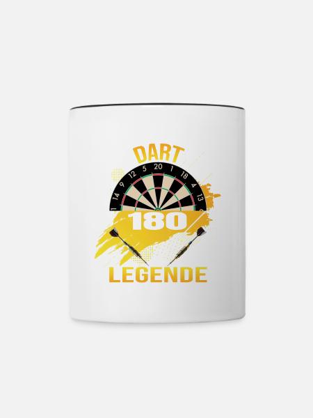 Dart Legende - 180 - Tasse zweifarbig - Weiß/Schwarz