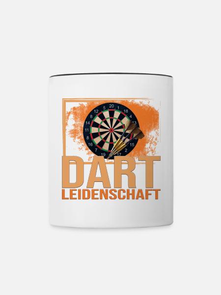 Dart Leidenschaft - Tasse zweifarbig - Weiß/Schwarz
