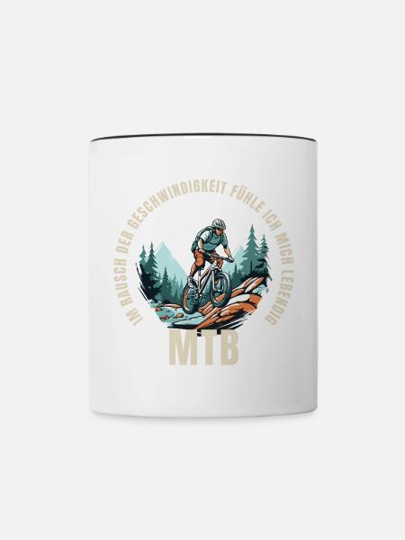 Im Rausch der Geschwindigkeit - Tasse zweifarbig - Weiß/Schwarz