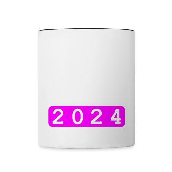 Enterrement de vie de jeune fille 2024 Enterrement de vie de jeune fille - Mug contrasté - blanc/noir - Devant