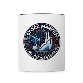 Le trading boursier Ma passion - Mug contrasté - blanc/noir - Devant