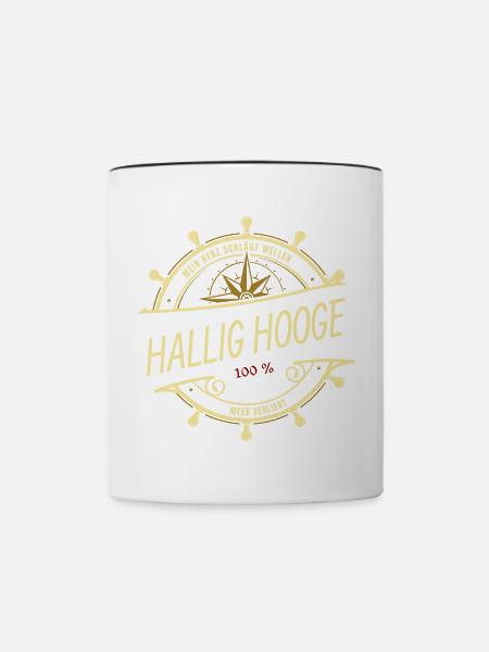 Hallig Hooge - Tasse zweifarbig - Weiß/Schwarz