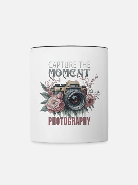 Capture the Moment - Tasse zweifarbig - Weiß/Schwarz