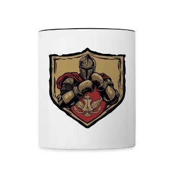 Chevalier Boxeur MMA - Mug contrasté - blanc/noir - Devant