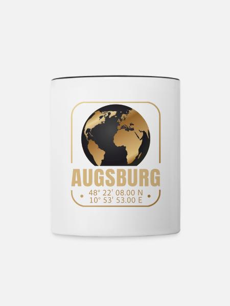 Augsburg - Tasse zweifarbig - Weiß/Schwarz