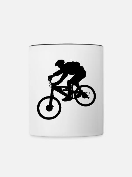 Biker - Tasse zweifarbig - Weiß/Schwarz