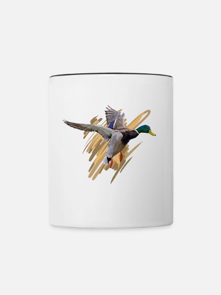 Erpel - Tasse zweifarbig - Weiß/Schwarz