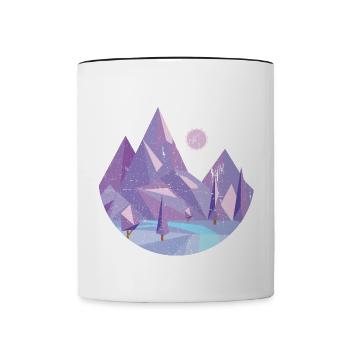 Geometric nature - Contrasting Mug - white/black - Front