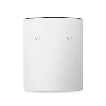 Lieber Papa lustiger Spruch hübsche Tochter Vater - Tasse zweifarbig - Weiß/Schwarz - Vorne