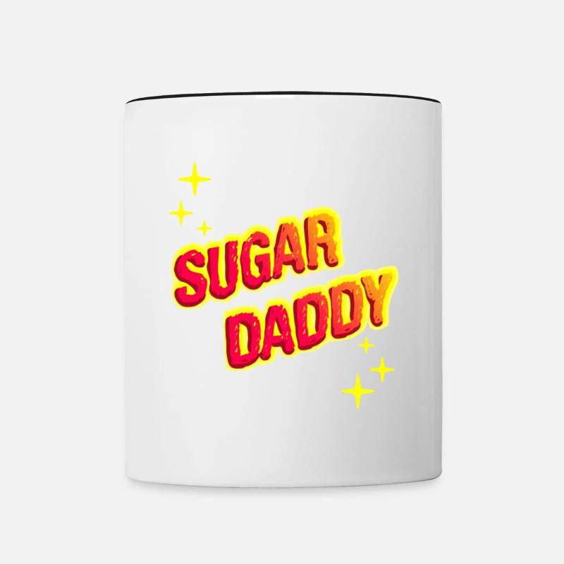 Sugar Daddy - pink, gift - Contrasting Mug - white/black