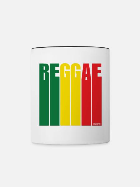 Reggae Farbblock Banner - Tasse zweifarbig - Weiß/Schwarz