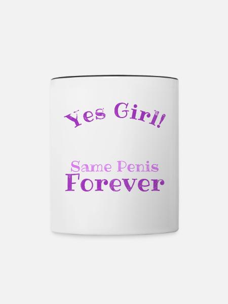 Junggesellinnenabschied Braut Penis Geschenk JGA - Tasse zweifarbig - Weiß/Schwarz