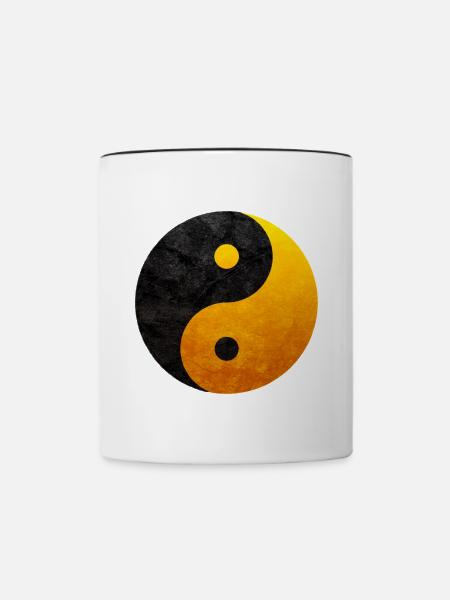 Das Yin und yang - Tasse zweifarbig - Weiß/Schwarz