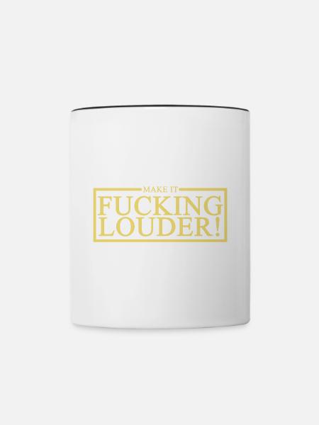 Musik Lauter Lauter - Tasse zweifarbig - Weiß/Schwarz