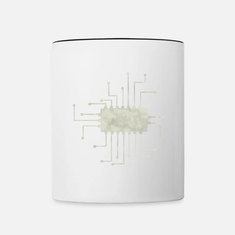 Puce informatique - Mug contrasté - blanc/noir
