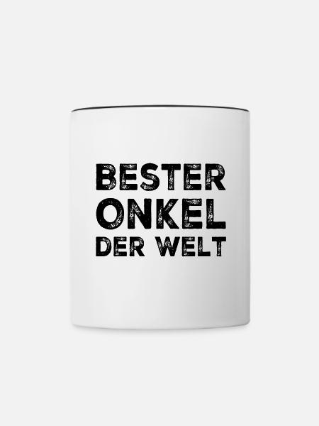 Onkel - Tasse zweifarbig - Weiß/Schwarz