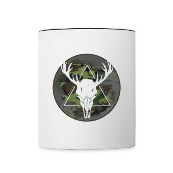 Chasseurs chasse - Mug contrasté - blanc/noir - Devant