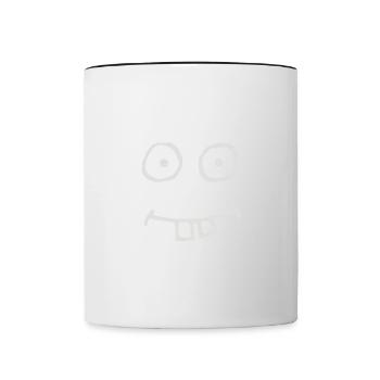 Emoji drôle, bande dessinée - Mug contrasté - blanc/noir - Devant