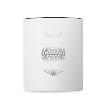 Celtic Symbols Owl Celtic Knots Gift - Contrasting Mug - white/black - Front