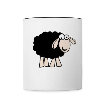 Black sheep - Contrasting Mug - white/black - Front