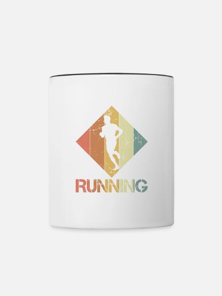 Joggen - Tasse zweifarbig - Weiß/Schwarz