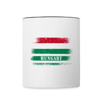Ungarn Vintage Flagge - Tasse zweifarbig - Weiß/Schwarz - Vorne